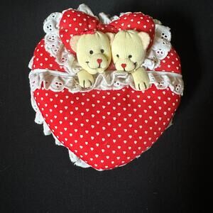 Vintage valentines bear basket